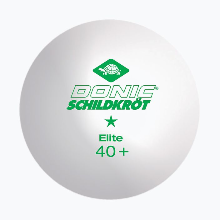 Palline da tennis da tavolo Donic-Schildkröt 1-Star Elite Poly 40+ 3 pz. bianco. 2