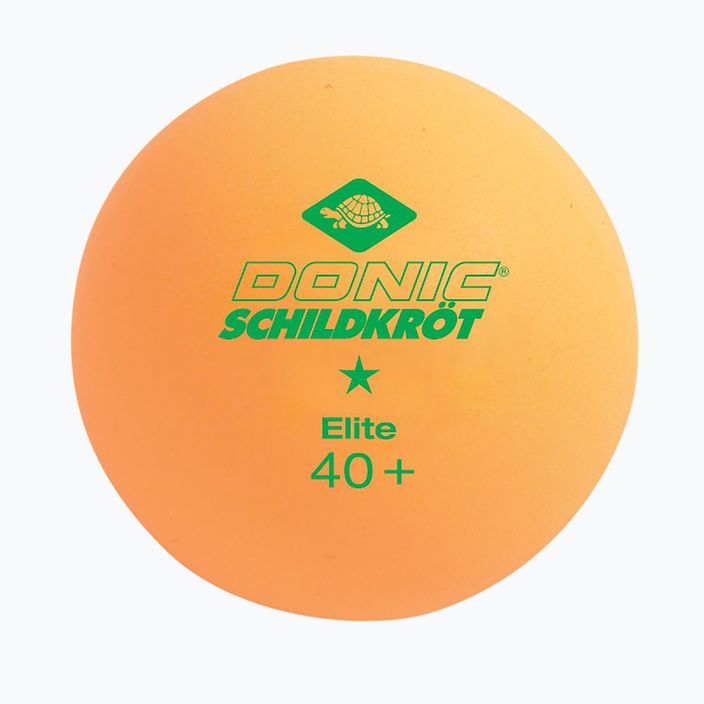 Palline da tennis da tavolo Donic-Schildkröt 1-Star Elite Poly 40+ 3 pezzi arancione.