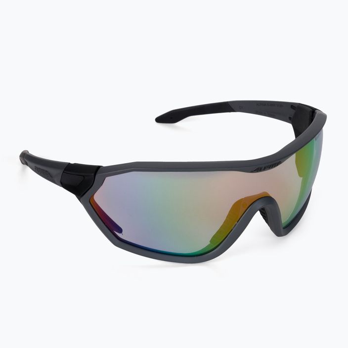Occhiali da sole Alpina S-Way VM nero carbone opaco/specchio arcobaleno