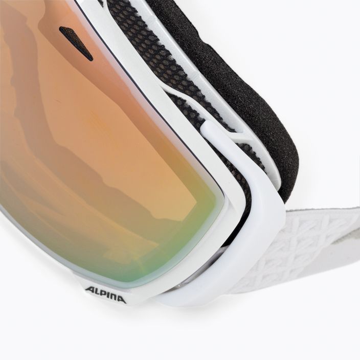 Alpina Estetica Q-Lite bianco perla lucido/mandarino sph occhiali da sci 5