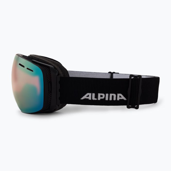 Occhiali da sci Alpina Granby QV nero opaco/oro sph 4