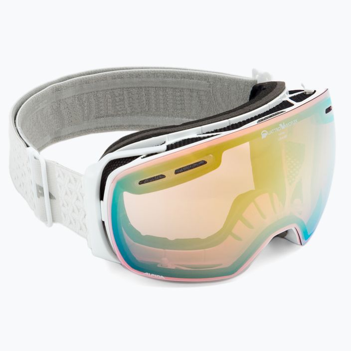 Occhiali da sci Alpina Granby QV bianco lucido/oro sph