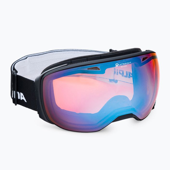 Occhiali da sci Alpina Big Horn QV-Lite nero opaco/blu sph
