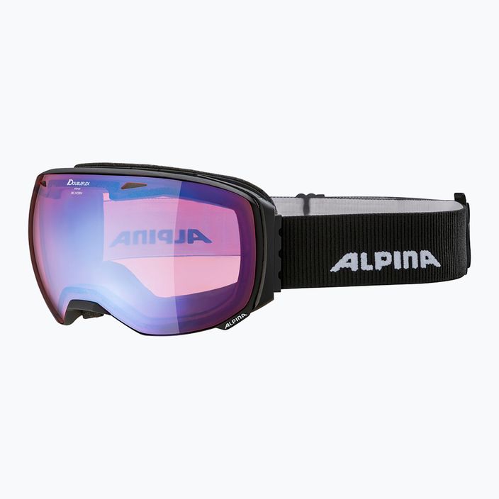 Occhiali da sci Alpina Big Horn QV-Lite nero opaco/blu sph 7