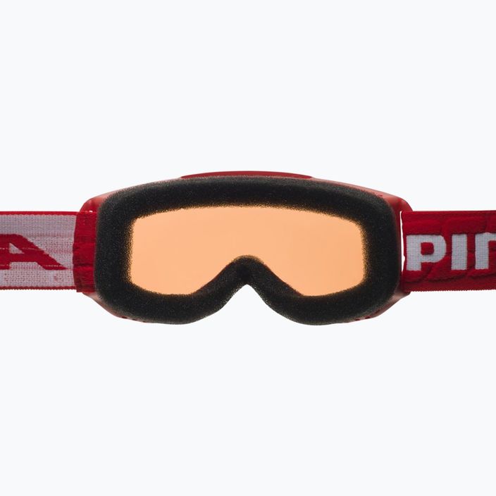 Occhiali da sci Alpina Piney rosso opaco/arancione per bambini 8