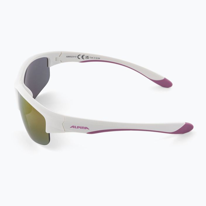 Occhiali da sole per bambini Alpina Junior Flexxy Youth HR bianco viola opaco/rosa a specchio 4