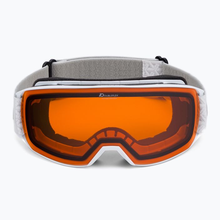 Occhiali da sci Alpina Nakiska bianco opaco/arancio 2