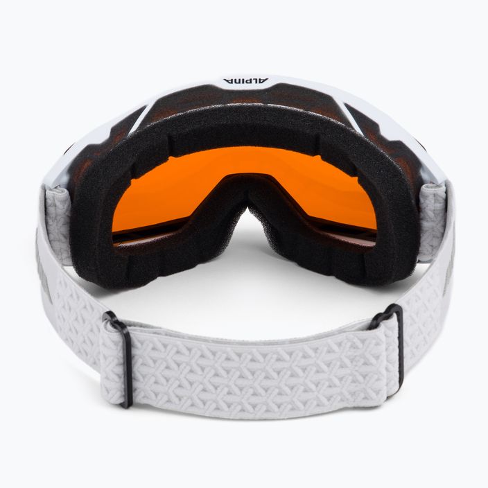 Occhiali da sci Alpina Nakiska bianco opaco/arancio 3
