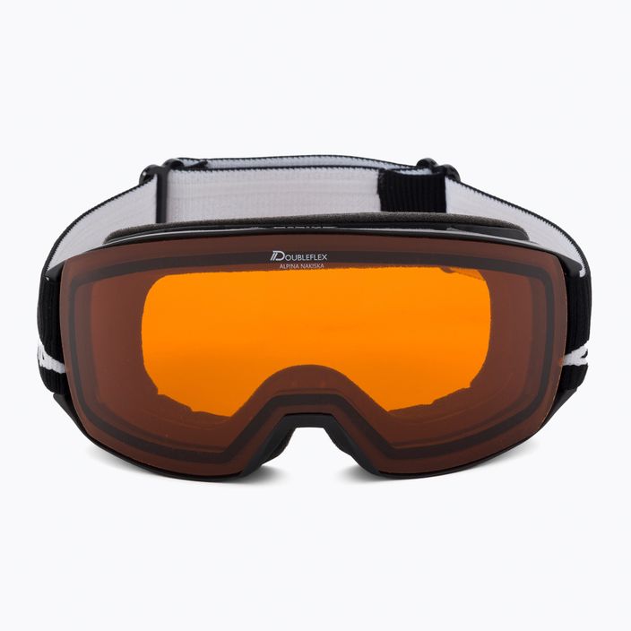Occhiali da sci Alpina Nakiska nero opaco/arancio 2