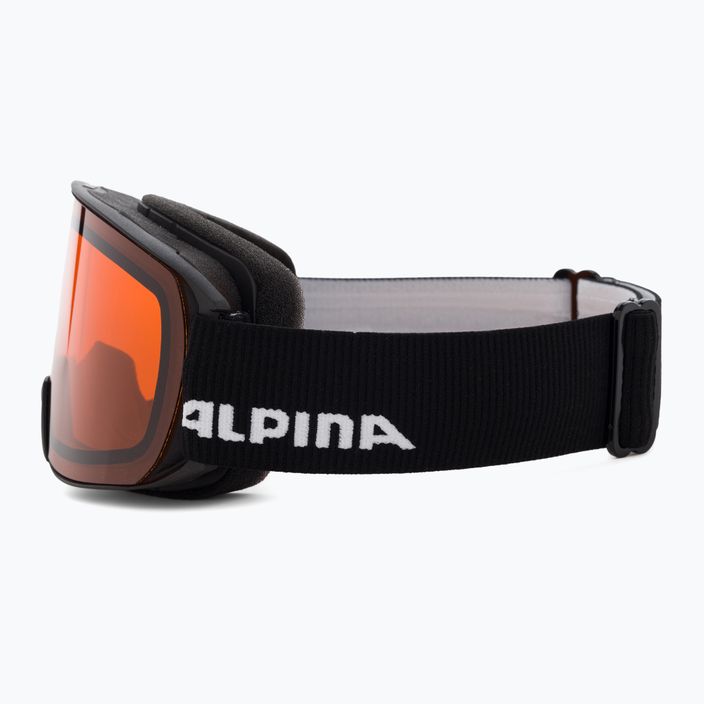 Occhiali da sci Alpina Nakiska nero opaco/arancio 4
