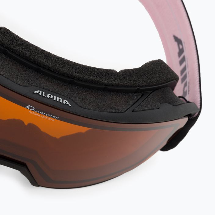 Occhiali da sci Alpina Nakiska nero/rosa opaco/arancio 5