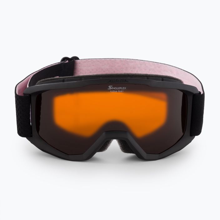 Occhiali da sci Alpina Piney per bambini nero/rosa opaco/arancio 2