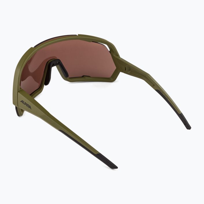 Occhiali da sole Alpina Rocket Q-Lite oliva opaca/bronzo a specchio 2