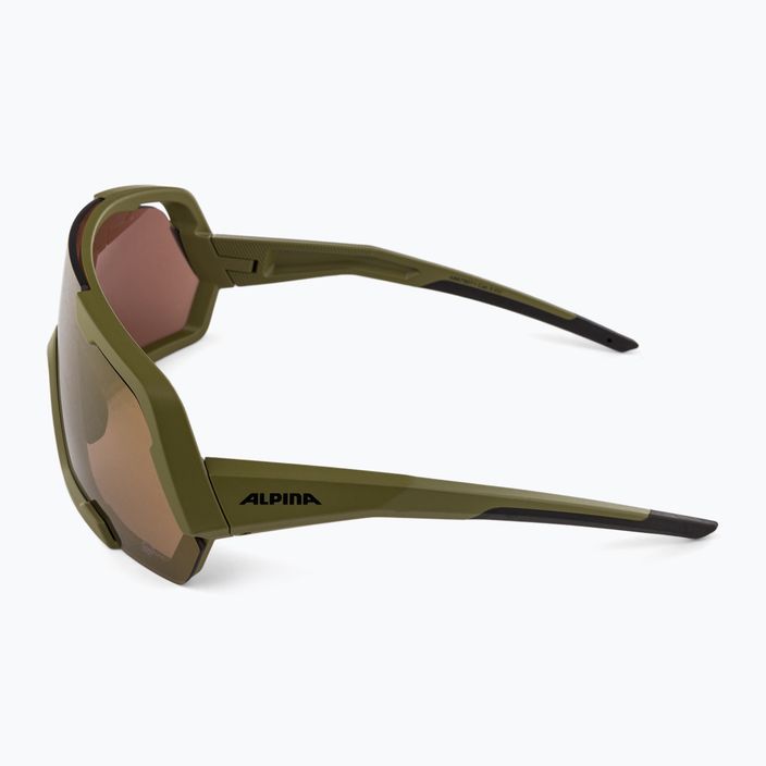 Occhiali da sole Alpina Rocket Q-Lite oliva opaca/bronzo a specchio 4