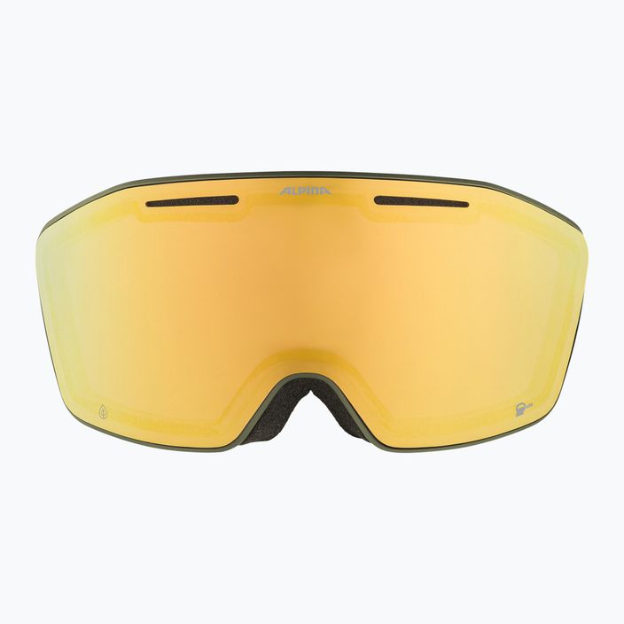 Occhiali da sci Alpina Nendaz Q-Lite S2 oliva opaca/oro 3