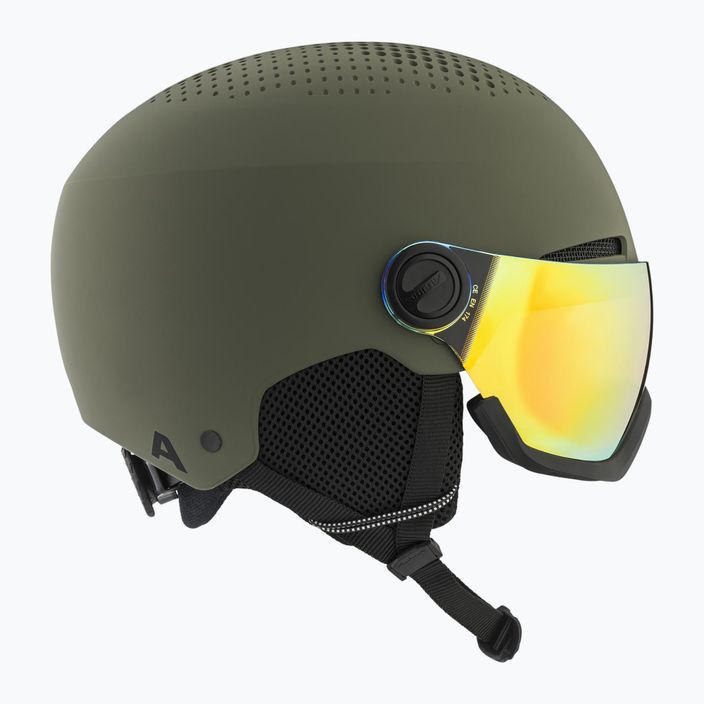 Alpina Arber Visor Q Lite casco da sci oliva opaca 4
