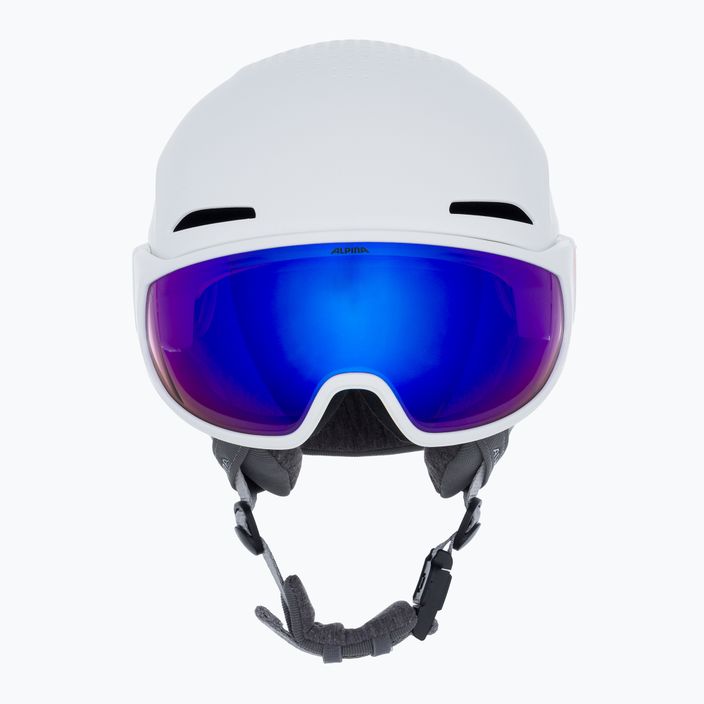 Casco da sci Alpina Alto Q-Lite bianco opaco/blu revo 2