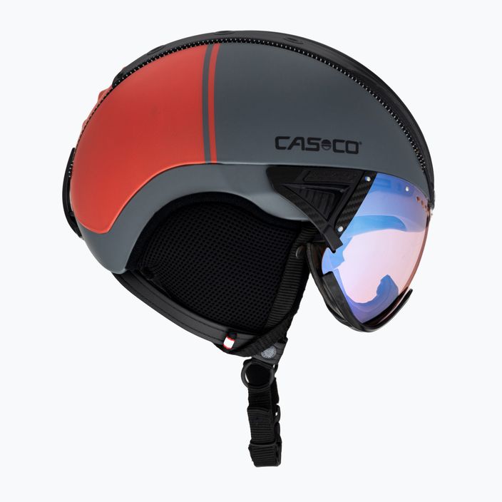 CASCO casco da sci SP-2 Photomatic Visiera strutturata grigio arsenico/rosso 4