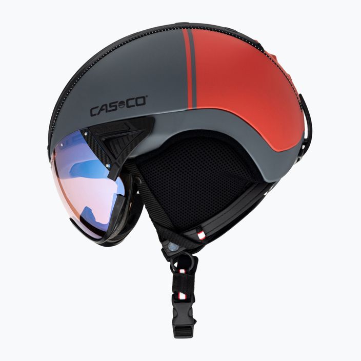 CASCO casco da sci SP-2 Photomatic Visiera strutturata grigio arsenico/rosso 5