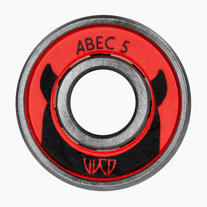 Cuscinetti WICKED ABEC 5 8 pezzi argento/rosso/nero