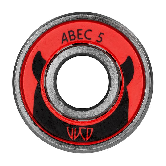 Cuscinetti WICKED ABEC 5 8 pezzi argento/rosso/nero 2