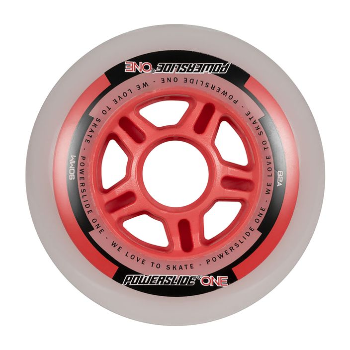 Powerslide One 90/82A ruote per rollerblade 4 pezzi rosso 2