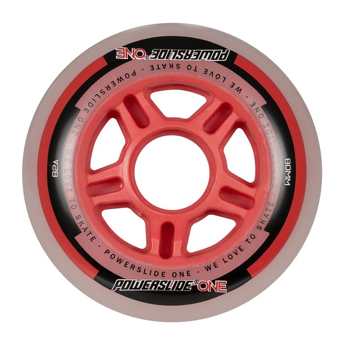 Powerslide One 80/82A ruote per rollerblade 4 pezzi rosso 2