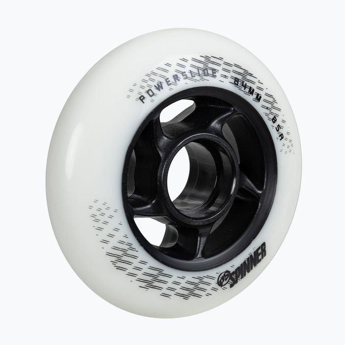 Powerslide Spinner 84 mm/88A ruote rollerblade 4 pezzi bianco. 2