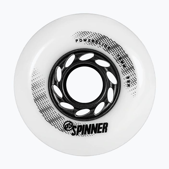 Powerslide Spinner 76 mm/88A ruote rollerblade 4 pezzi bianco.