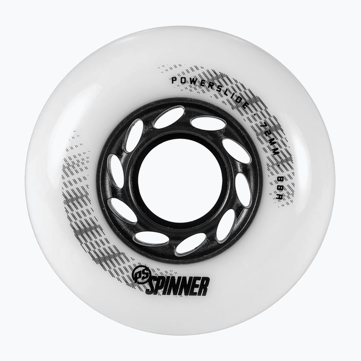 Powerslide Spinner 72/88A ruote rollerblade 4 pezzi bianco