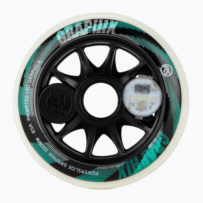 Powerslide Graphix LED Skate Wheel 100 Right 100 mm/85A bianco/nero