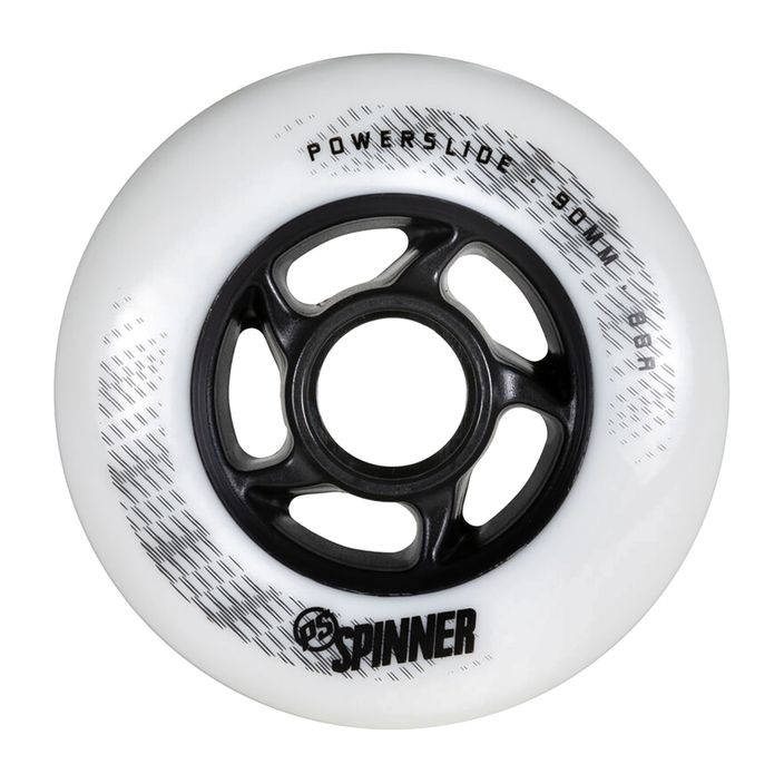 Powerslide Spinner 90 mm/88A ruote rollerblade 4 pezzi bianco. 2