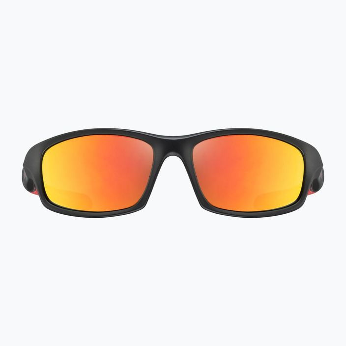 UVEX occhiali da sole per bambini Sportstyle 507 nero rosso opaco/rosso specchio 6