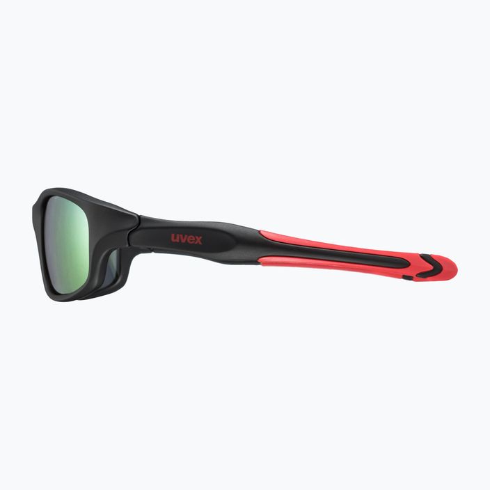 UVEX occhiali da sole per bambini Sportstyle 507 nero rosso opaco/rosso specchio 7