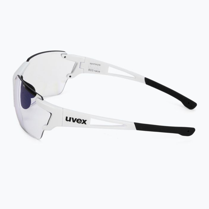 Occhiali da sole UVEX Sportstyle 803 Race V bianco/litemirror blu 4