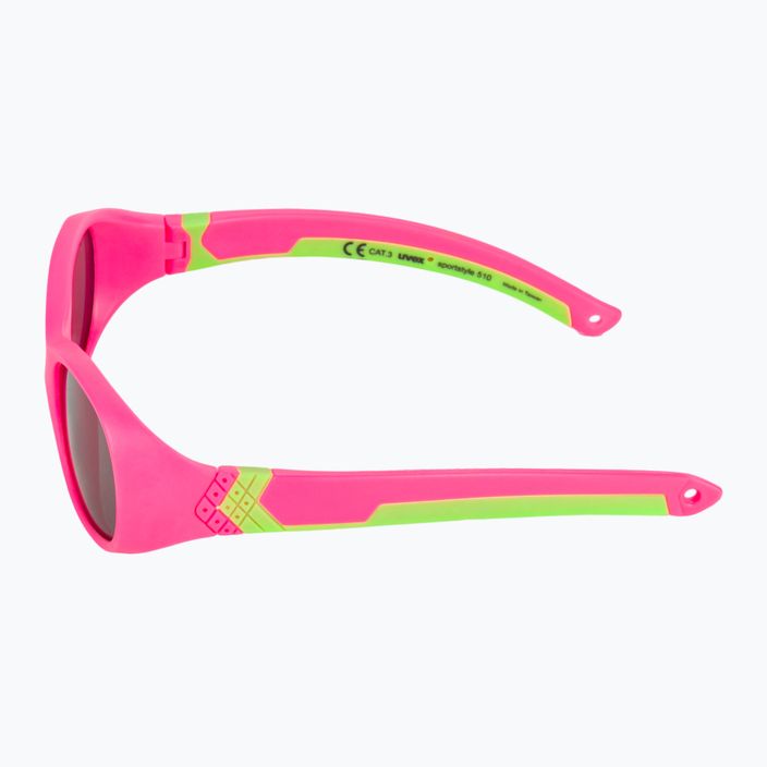 UVEX occhiali da sole per bambini Sportstyle 510 rosa verde mat/fumo 4
