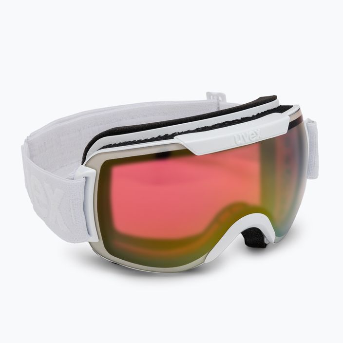 UVEX Downhill 2000 FM occhiali da sci bianco/rosa specchiato