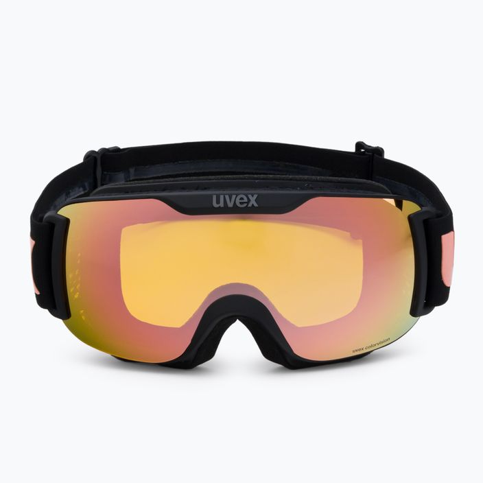 Occhiali da sci UVEX Downhill 2000 S nero opaco/rosa specchiata colourvision giallo 2