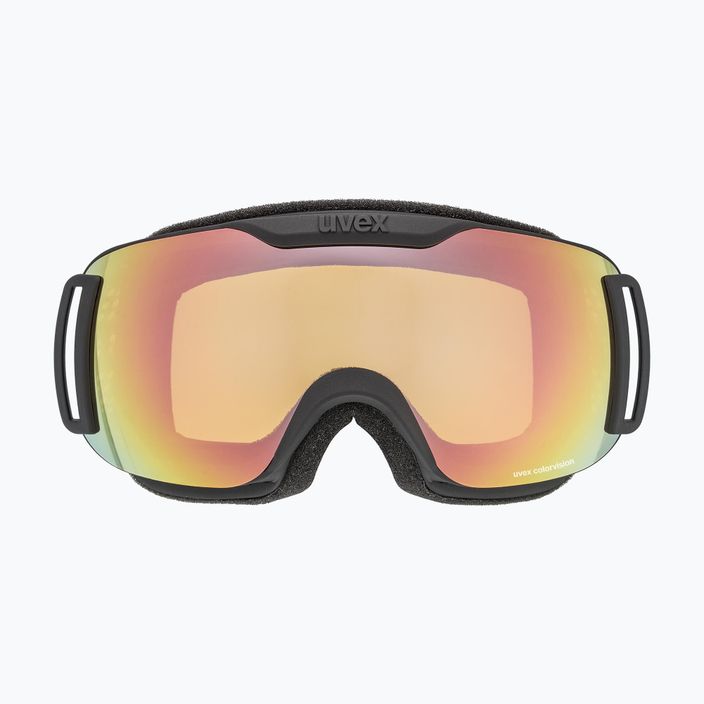 Occhiali da sci UVEX Downhill 2000 S nero opaco/rosa specchiata colourvision giallo 7