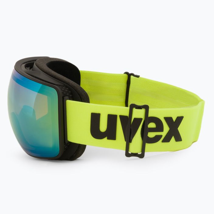 UVEX Compact FM occhiali da sci nero opaco/arancio specchiato 4