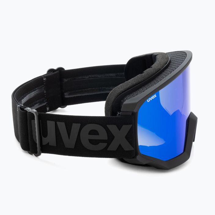 UVEX Athletic CV occhiali da sci nero opaco/blu specchiato colore verde