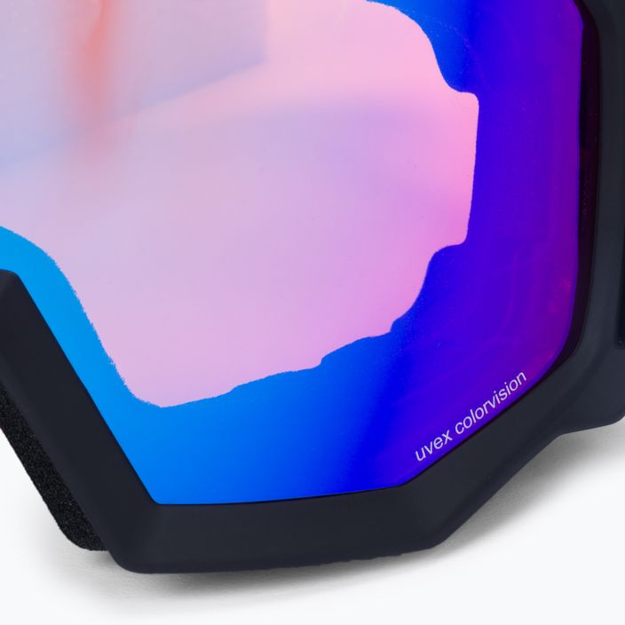 UVEX Athletic CV occhiali da sci nero opaco/blu specchiato colourvision arancione 5