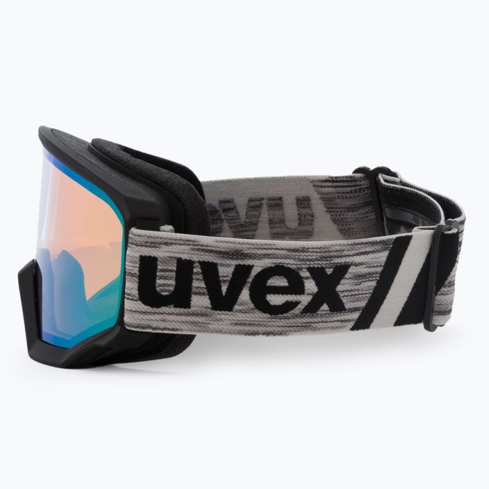 UVEX Athletic occhiali da sci FM 2021 nero opaco/verde specchio lasergold lite 4