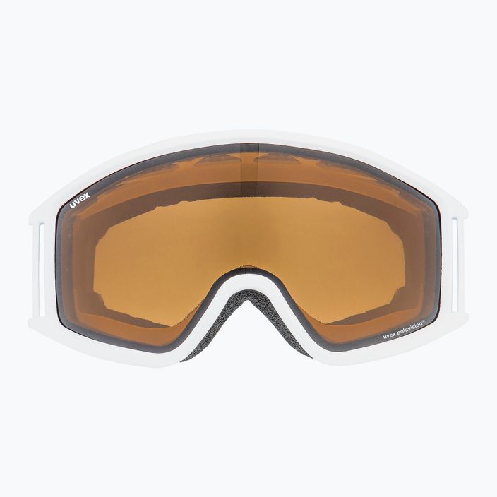UVEX occhiali da sci G.gl 3000 P bianco opaco/polavision marrone chiaro 7