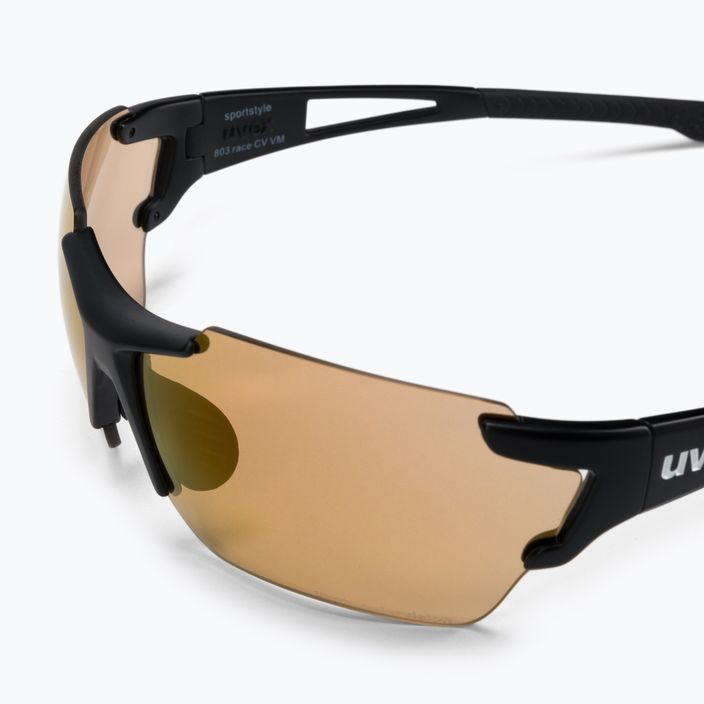 Occhiali da sole UVEX Sportstyle 803 R CV V nero mat/colorvision litemirror red variomatic 5