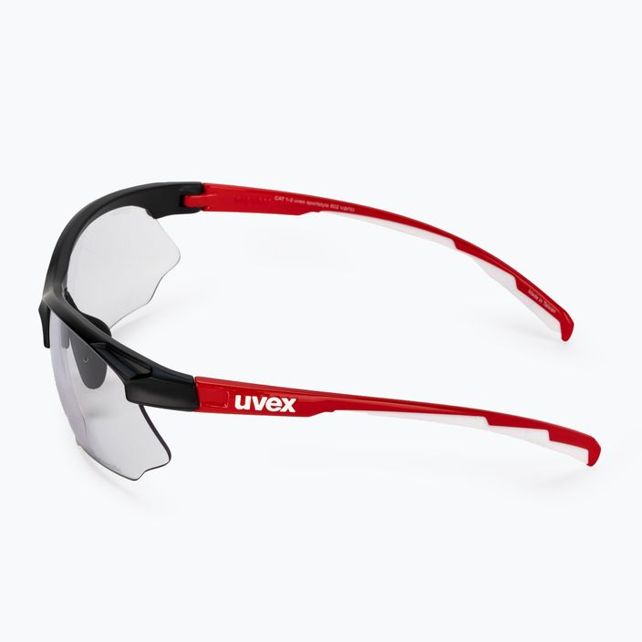 Occhiali da sole UVEX Sportstyle 802 V nero rosso bianco/fumo automatico 4