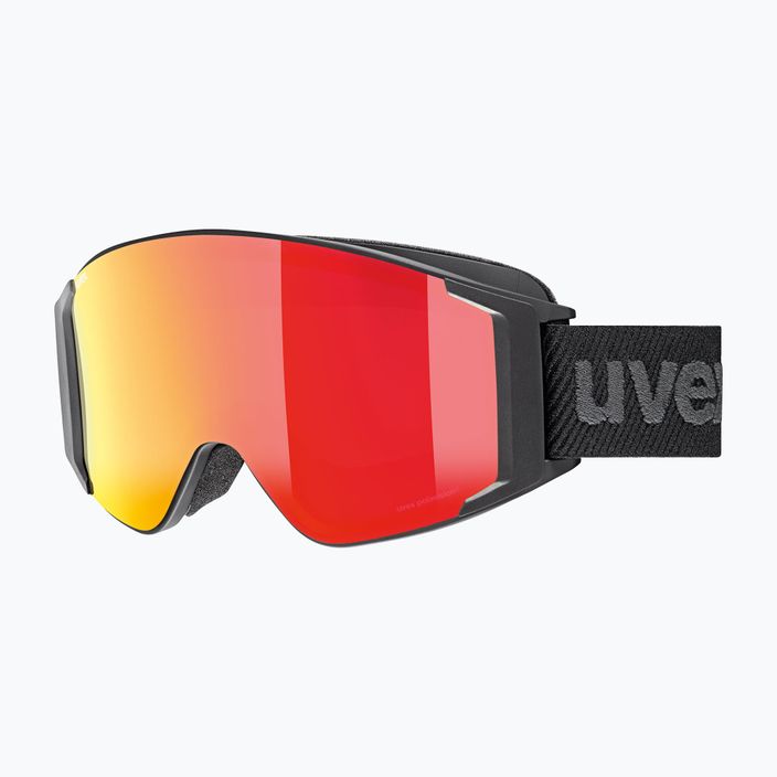 UVEX occhiali da sci G.gl 3000 Top nero opaco/rosso specchiato polavision/chiaro 8
