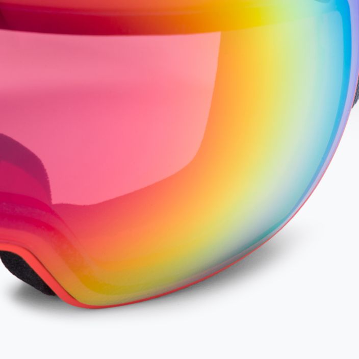 Occhiali da sci UVEX Compact FM arancione mat/specchio rosa arcobaleno 5