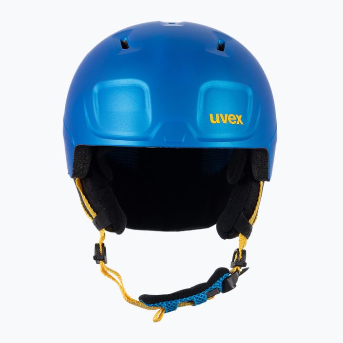 Casco da sci per bambini UVEX Heyya Pro blu/giallo mat 2