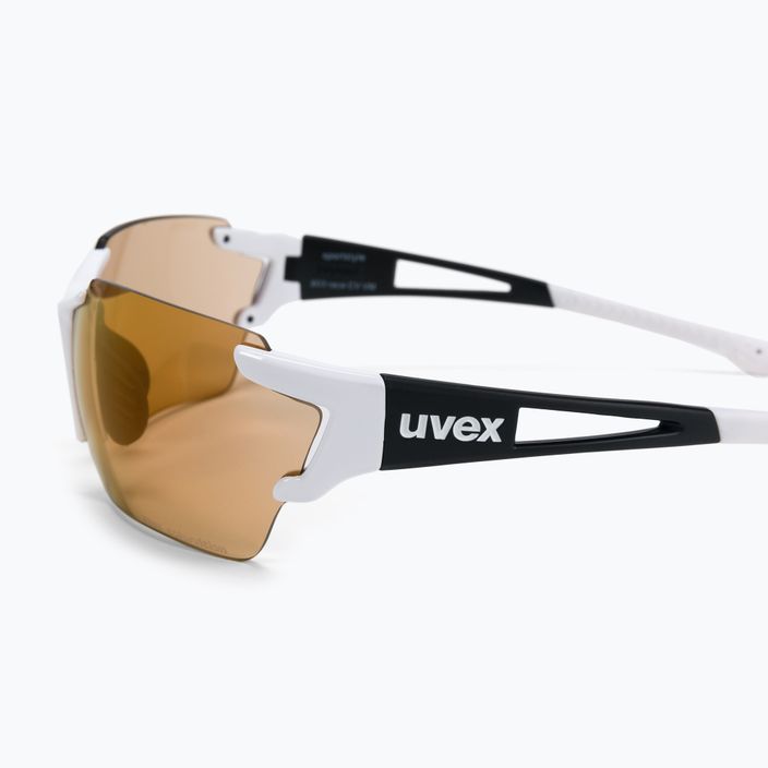 Occhiali da sole UVEX Sportstyle 803 R CV V bianco nero mat/colorvision litemirror rosso 4